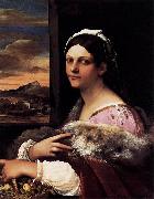 Sebastiano del Piombo A Young Roman Woman Sweden oil painting artist